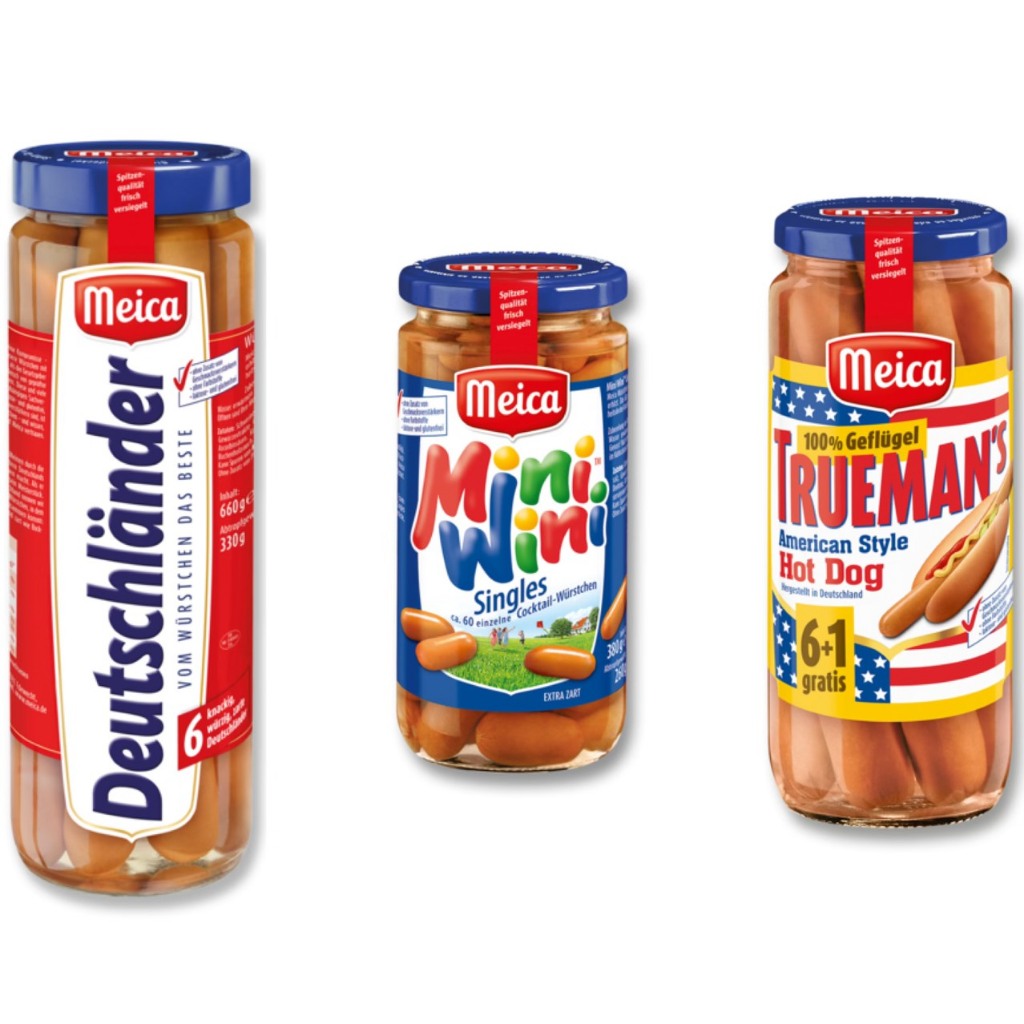 Xúc xích Meica Trueman's American Style Hot Dog, Meica Deutschlander,Meica Mini Wini Singles