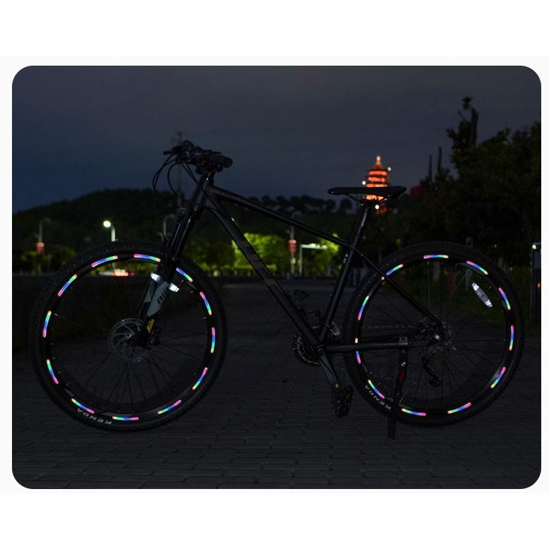 Bộ decal phản quang dán niềng xe đạp / xe máy 20 miếng DC12