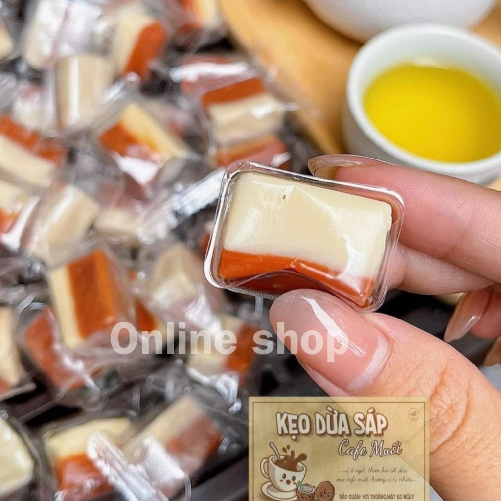 Sỉ 5kg kẹo dừa sáp cà phê muối Bến Tre-đồ ăn vặt