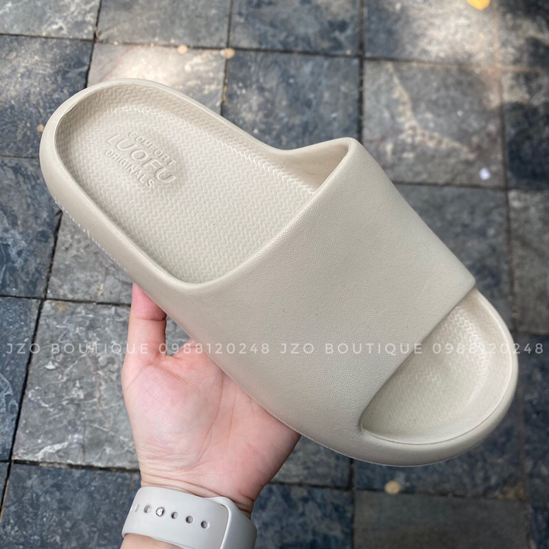 Dép lê nam nữ quai ngang LUOFU dáng bánh mì - Chất liệu nhựa đúc nguyên khối siêu nhẹ - E6224