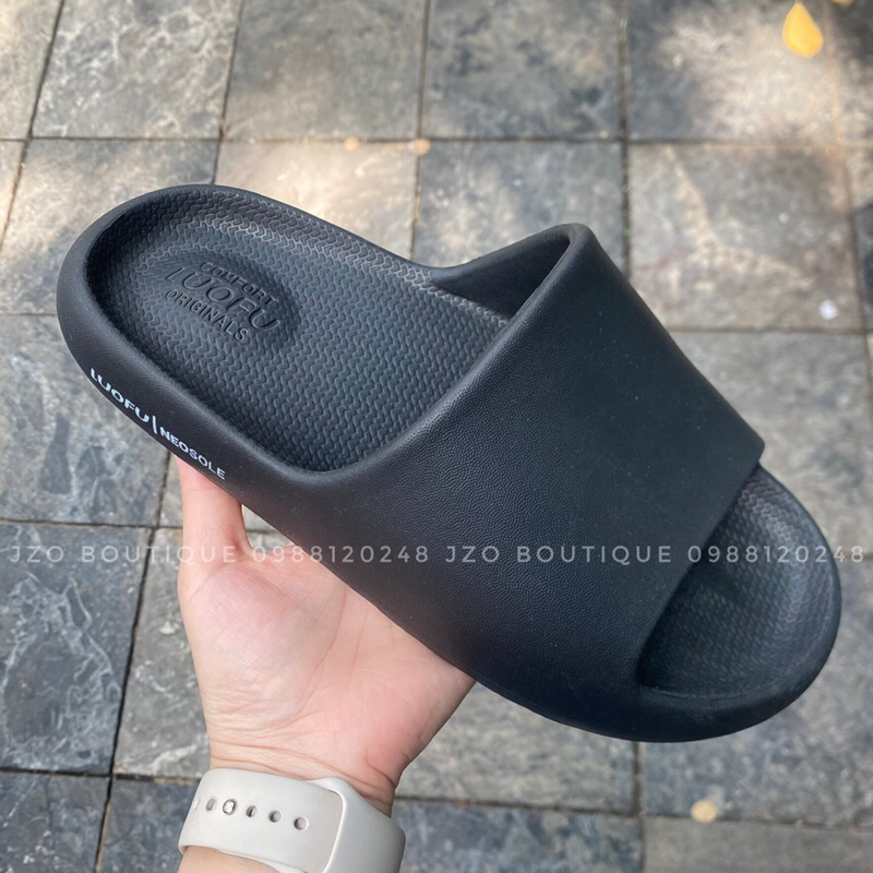 Dép lê nam nữ quai ngang LUOFU dáng bánh mì - Chất liệu nhựa đúc nguyên khối siêu nhẹ - E6224