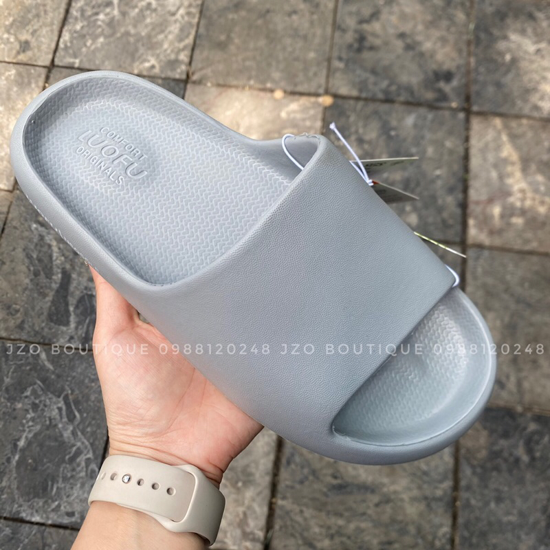 Dép lê nam nữ quai ngang LUOFU dáng bánh mì - Chất liệu nhựa đúc nguyên khối siêu nhẹ - E6224