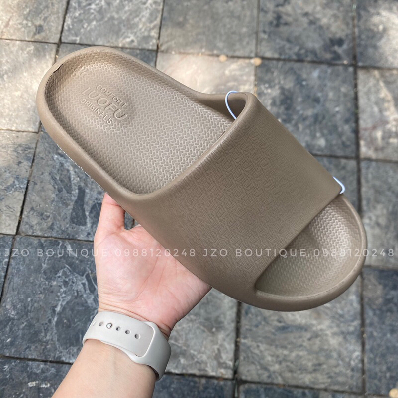 Dép lê nam nữ quai ngang LUOFU dáng bánh mì - Chất liệu nhựa đúc nguyên khối siêu nhẹ - E6224