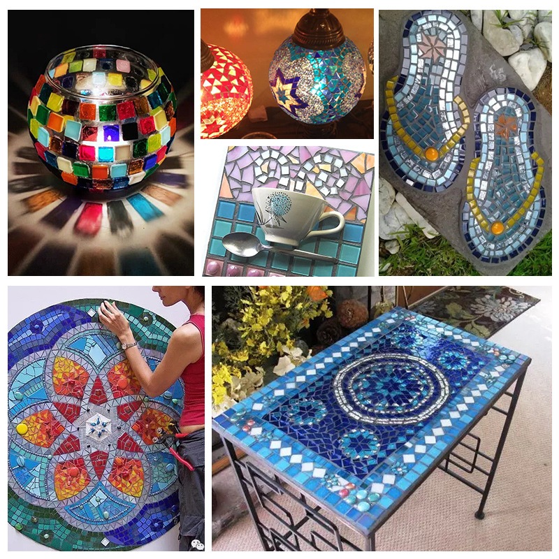 Hạt kính hạt mosaic 2cm, nguyên liệu trang trí home decor, nguyên liệu handmade DIY làm tranh trang trí