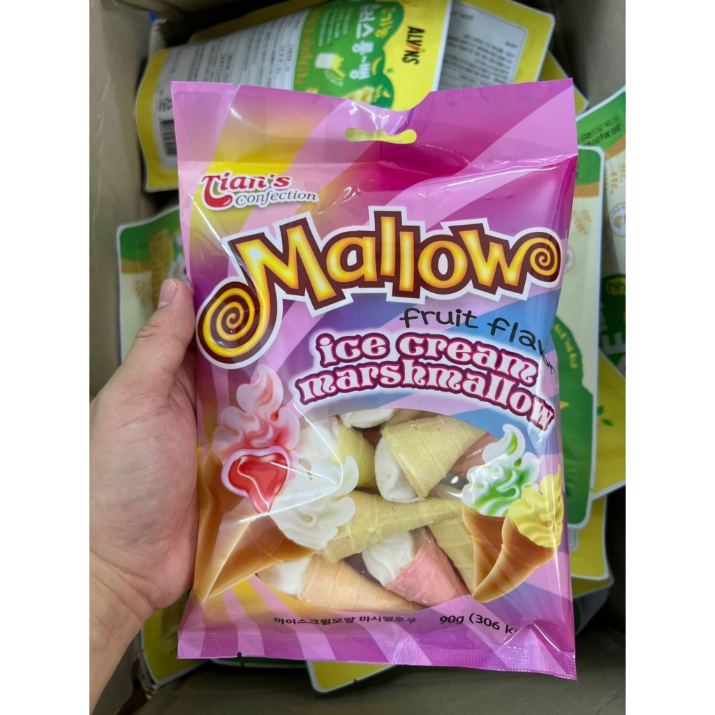Kẹo Mashmallow hình ốc quế Hàn Quốc