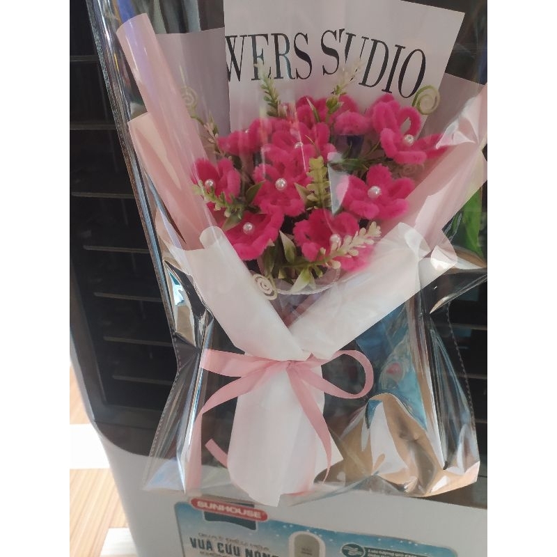 Bó hoa nhung mini kèm túi