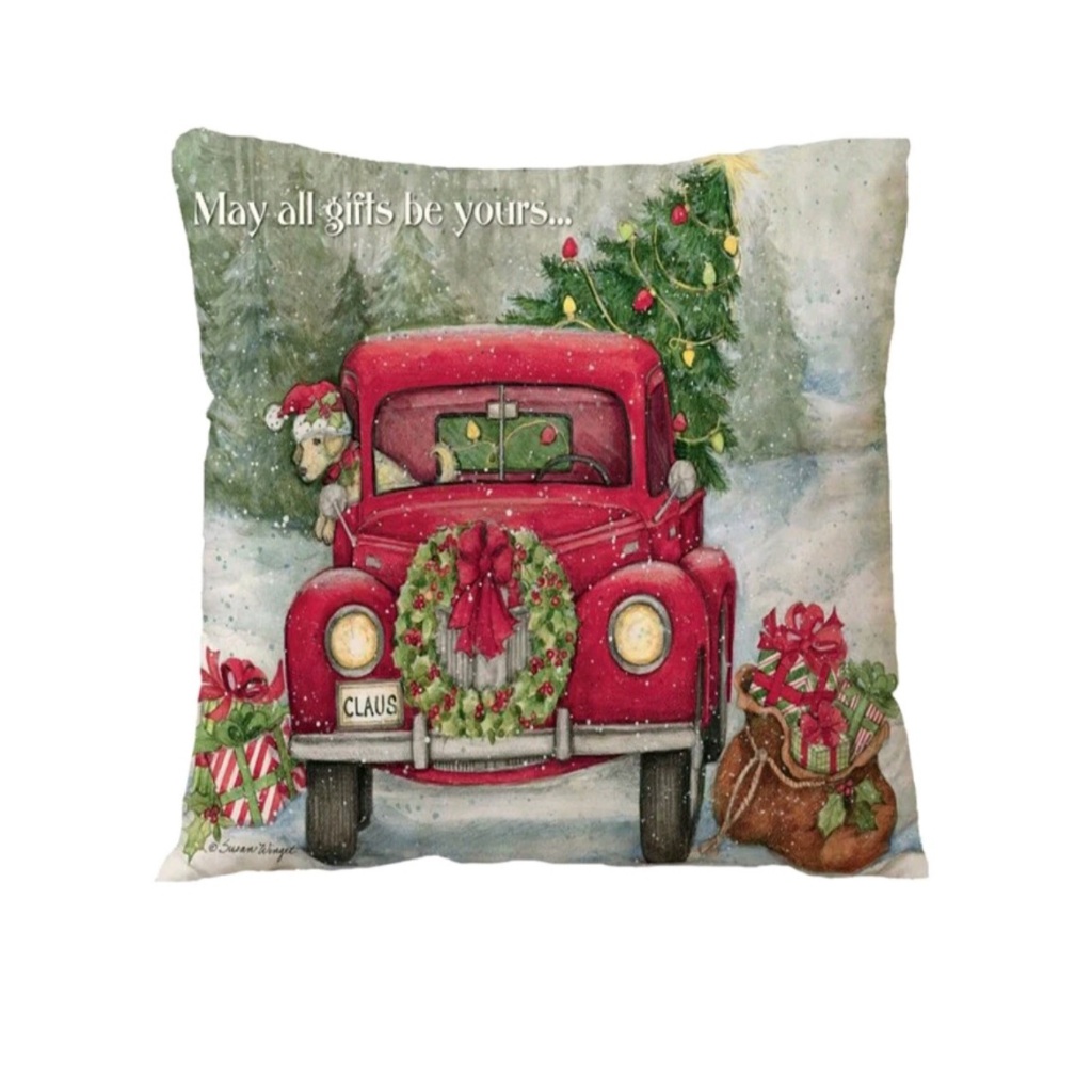 Vỏ gối tựa ghế sofa , In hình trang trí Giáng sinh - VG01