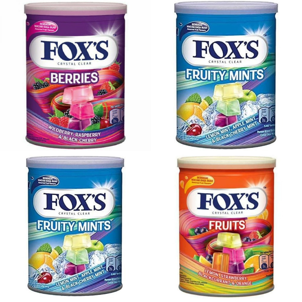 Kẹo trái cây Fox's Fruits, Berries,Fruity Mint 180G
