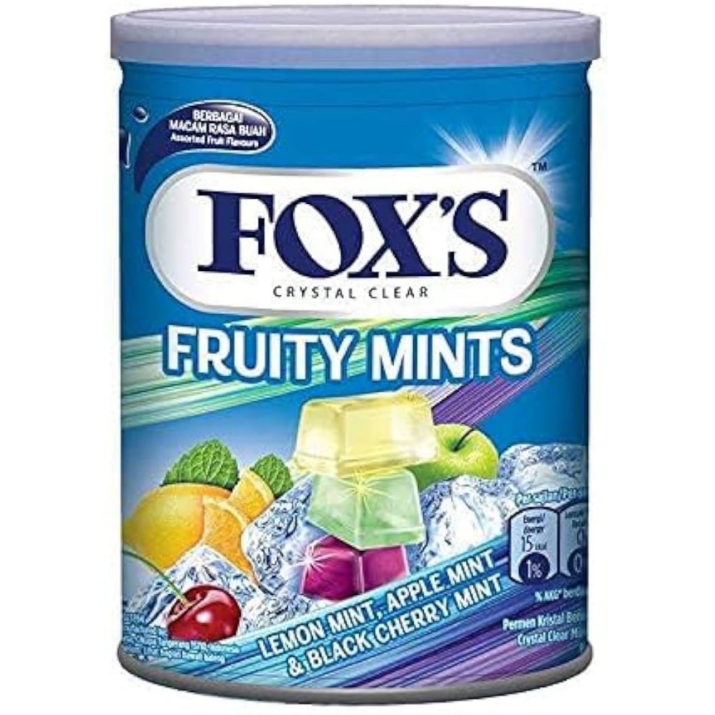 Kẹo trái cây Fox's Fruits, Berries,Fruity Mint 180G