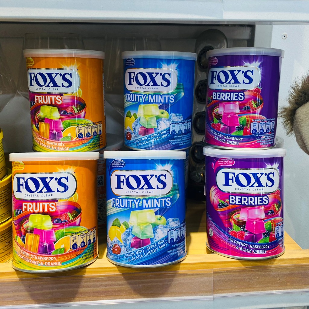 Kẹo trái cây Fox's Fruits, Berries,Fruity Mint 180G