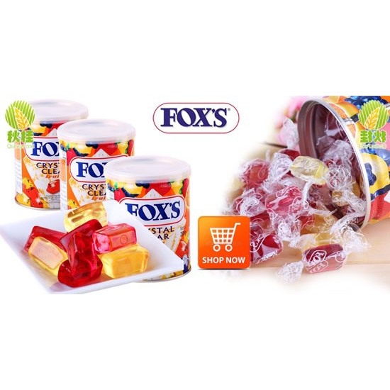 Kẹo trái cây Fox's Fruits, Berries,Fruity Mint 180G