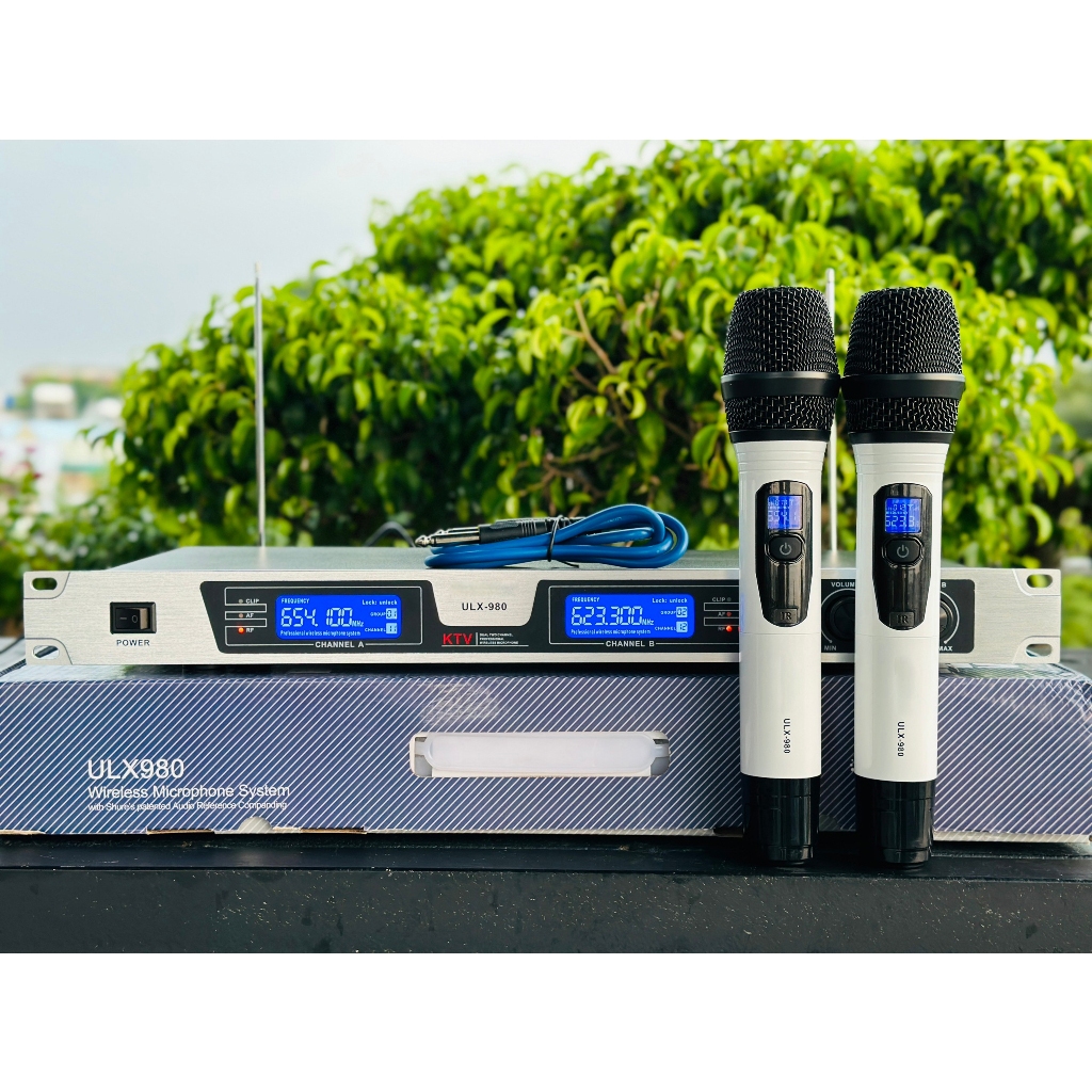 CTY MT Micro Không dây ULX 980 không hú rè rít mic cực hút nhẹ âm chuẩn siêu hay bảo hành 12 tháng