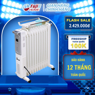 Máy sưởi dầu Fujie x FujieHome OFR4411 máy sưởi ấm không khô da - không đốt oxy - 11 thanh sưởi - Hàng nhập khẩu chính h