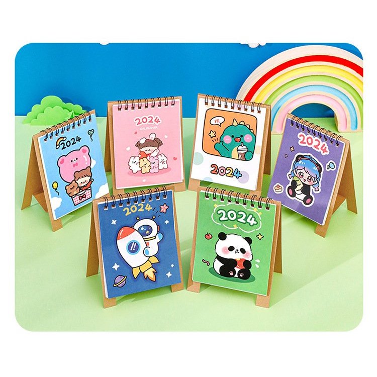 Lịch Để Bàn Mini 2024 Với Nhiều Hình Siêu Cute