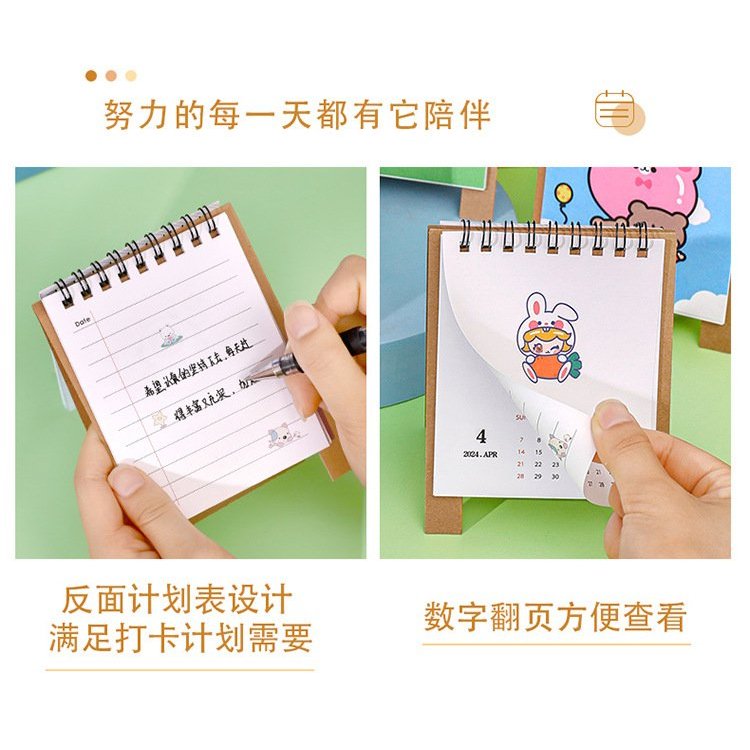 Lịch Để Bàn Mini 2024 Với Nhiều Hình Siêu Cute