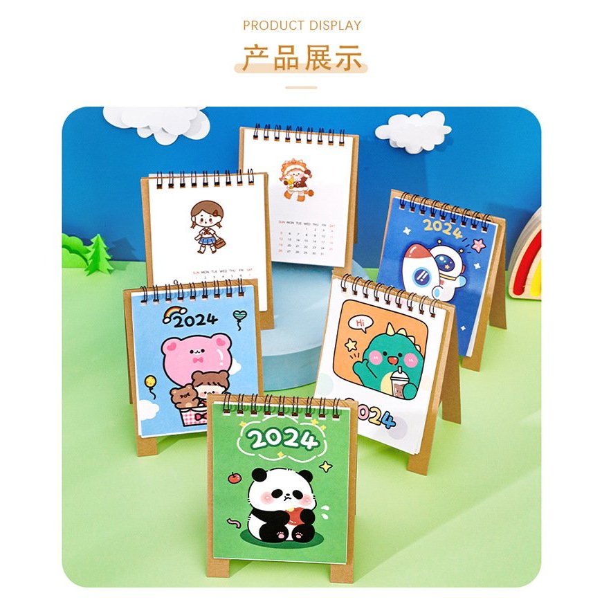 Lịch Để Bàn Mini 2024 Với Nhiều Hình Siêu Cute