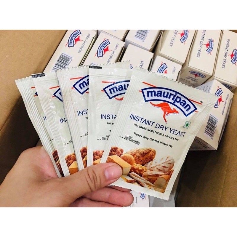 Men lạt men nở làm bánh mì-bánh pizza Mauripan - Hộp 5 gói 50g