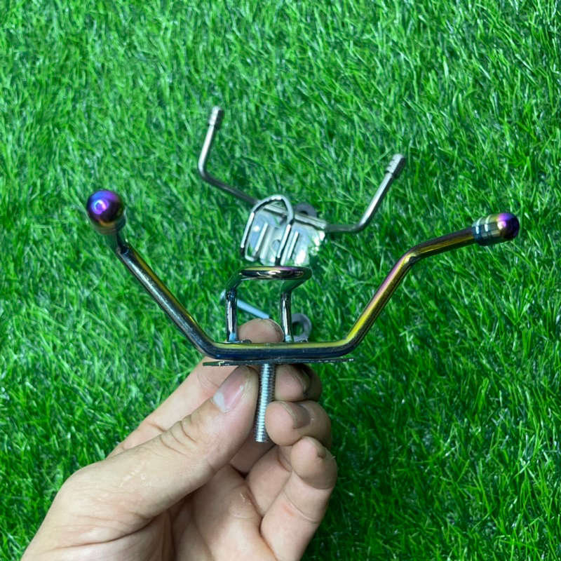 Móc treo đồ xe máy móc đôi móc 3 chấu titan - Inox chắc chắc, Tiền lợi