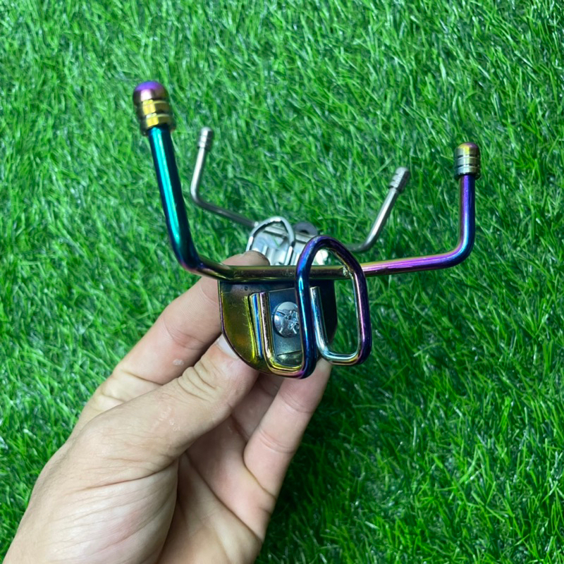 Móc treo đồ xe máy móc đôi móc 3 chấu titan - Inox chắc chắc, Tiền lợi