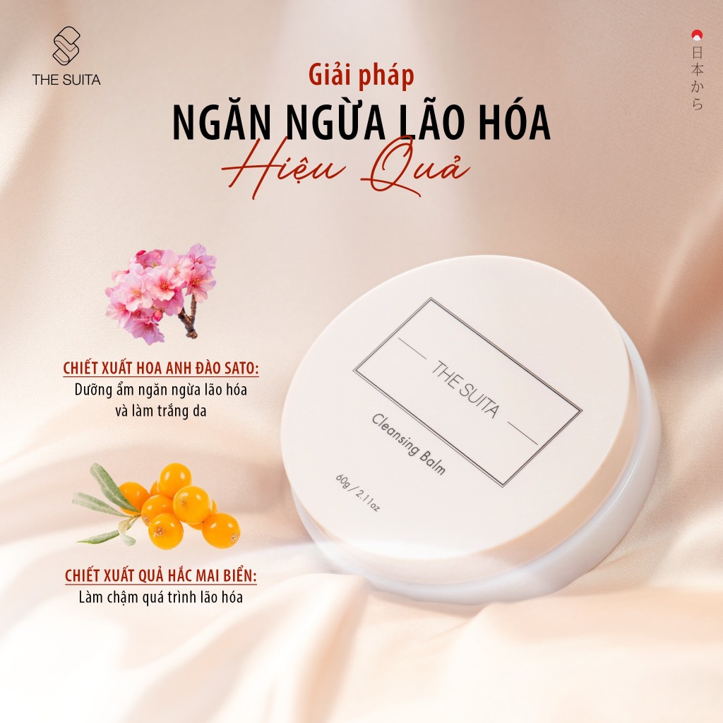 Sáp tẩy trang rửa mặt The Suita sạch sâu, da khỏe sáng hồng 60g