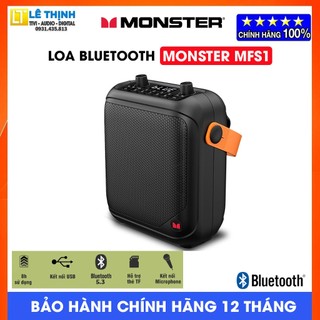 Loa bluetooth monster mfs1 chính hãng, công suất 12w, pin 8h, bluetooth, aux, fm, usb, tf card