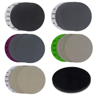 Bộ 5 giấy nhám đĩa 5 inches cao cấp Silicon Carbide chuyên dụng đánh bóng đủ số 60-10000