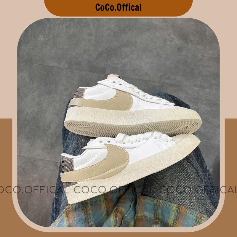 Giày Nai Blazer Low '77 Jumbo Khaki Hazel Rush Da Thật Lai Au