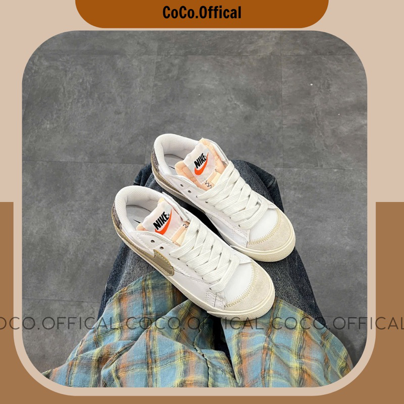 Giày Nai Blazer Low '77 Jumbo Khaki Hazel Rush Da Thật Lai Au