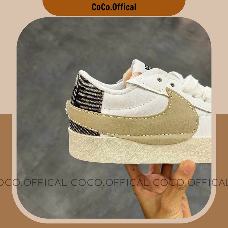 Giày Nai Blazer Low '77 Jumbo Khaki Hazel Rush Da Thật Lai Au