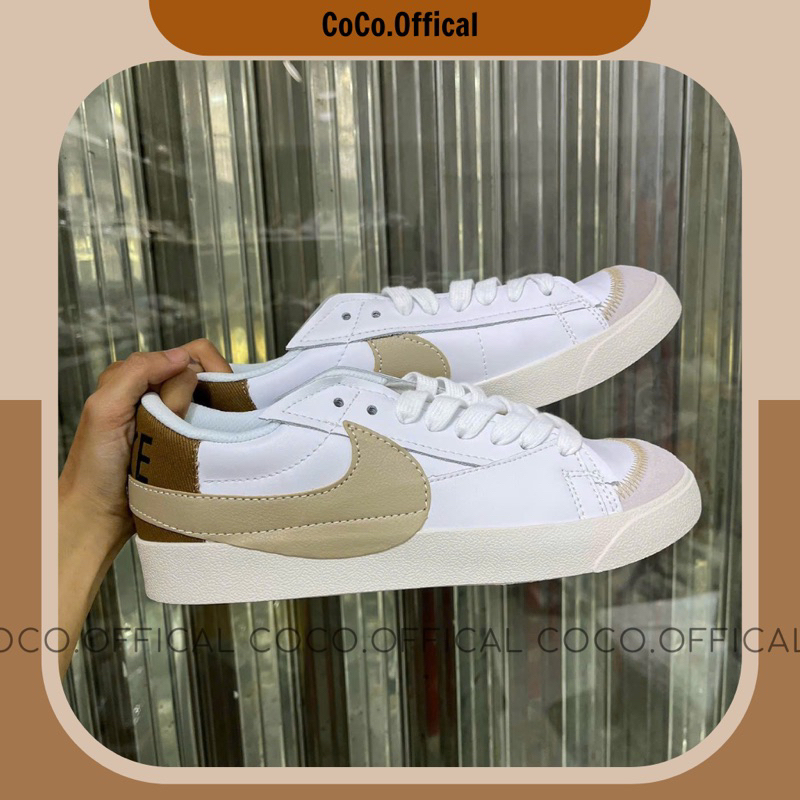 Giày Nai Blazer Low '77 Jumbo Khaki Hazel Rush Da Thật Lai Au