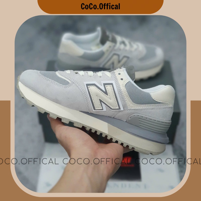 Giày New.Blance 574 Legacy V2 Grey White Lai Au Nam Nữ