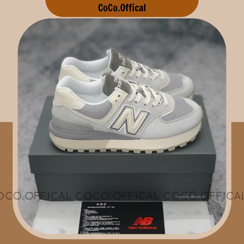 Giày New.Blance 574 Legacy V2 Grey White Lai Au Nam Nữ