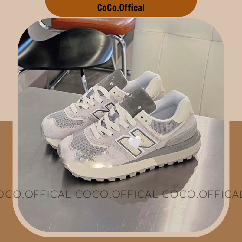 Giày New.Blance 574 Legacy V2 Grey White Lai Au Nam Nữ