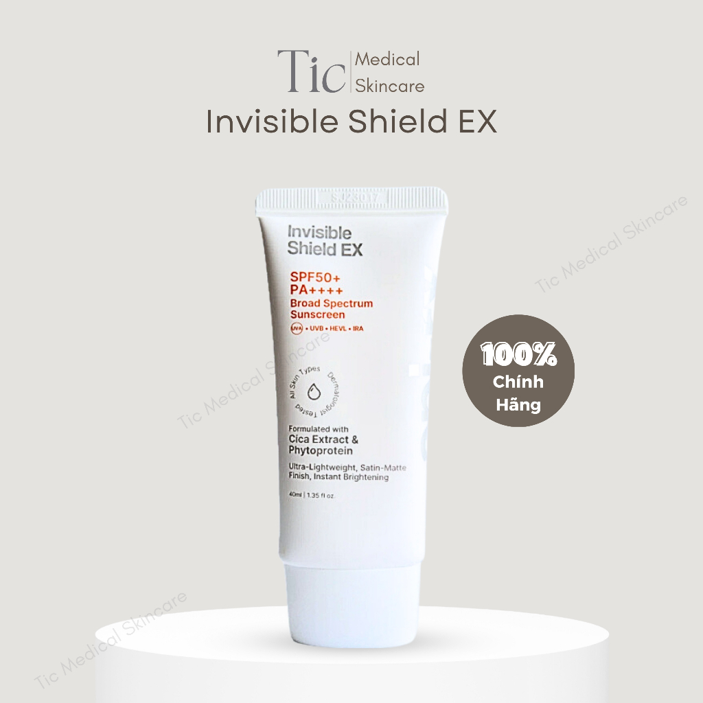 Kem Chống Nắng Epi-rx Invisible Shield Ex Nâng Tone, Kiềm Dầu, Nhẹ Mặt - Tic Medical Skincare