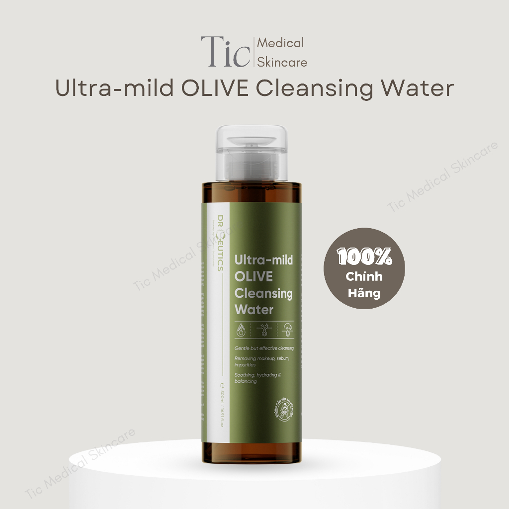 Nước Tẩy Trang Dr Ceutics Ultra-mild OLIVE Cleansing Water Lành Tính 310ml - Tic Medical Skincare