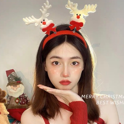 Bờm Giáng Sinh cài tóc , băng đô hình ông già noel , tuần lộc ,cây thông noel phụ kiện hóa trang Giáng Sinh