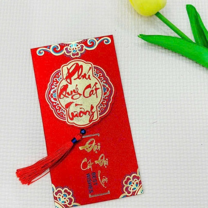 Bao Lì Xì Đỏ Lấp Lánh Nhũ Ánh Kim Lấp Lánh Sang Trọng Tết Giáp Thìn 2024 CUTE SHOP