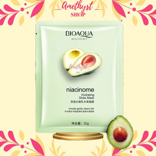 LẺ 1 Miếng Mặt Nạ Bơ Bioaqua Niacinome Hydrating Shea Mask Giữ Ẩm Cấp Nước Làm Trắng Da