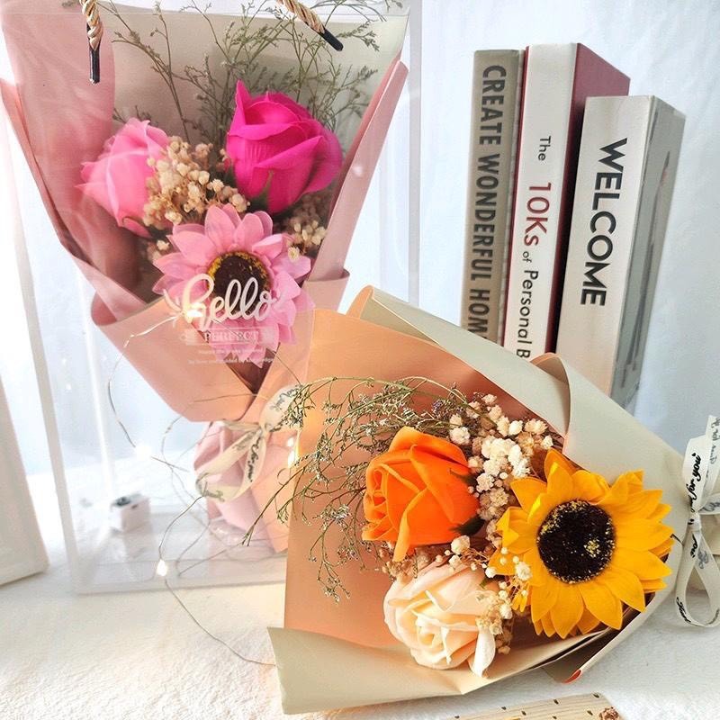 Bó hoa gấu bông làm quà tặng người yêu, quà sinh nhật, quà 20/11