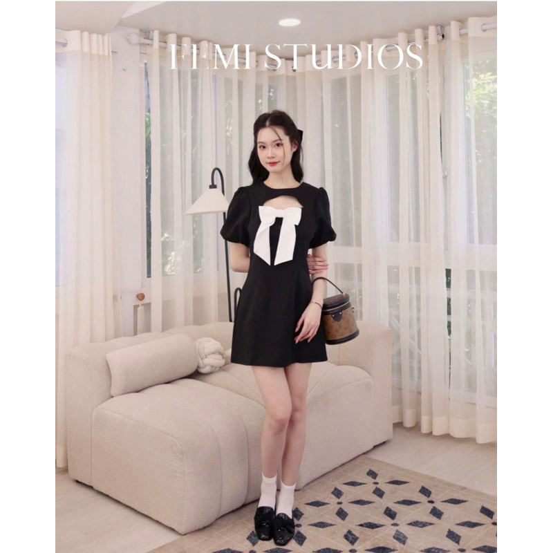 [Femi Studios] Váy Macy đính nơ tiểu thư