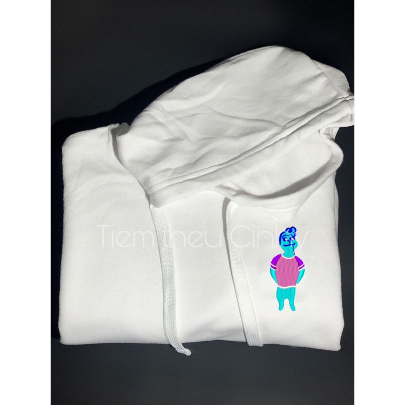 Áo Hoddie Đôi Nam Nữ thêu hình lửa với nước, Áo Hoddie Unisex