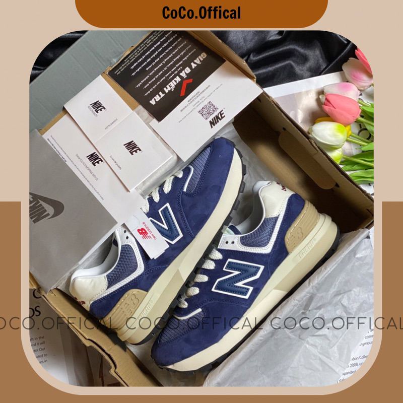 Giày New.Blance 574 Legacy Navy Blue Lai Au Nam Nữ