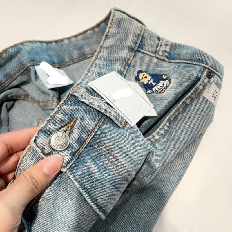 Quần ngố thêu gấu