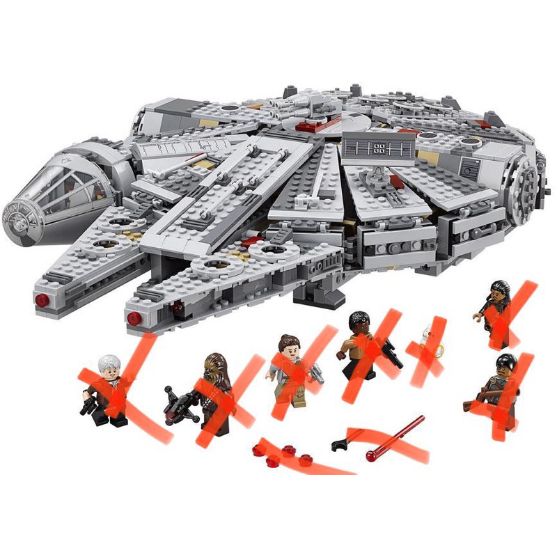Đồ chơi Le go STAR WAR Phi thuyền Milennium Flacon 75105 chính hãng đã ráp như hình chụp