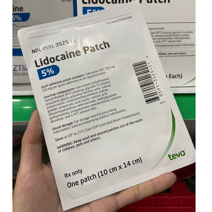 Cao dán giảm đau Rx Only LIDOCAINE 5% USA