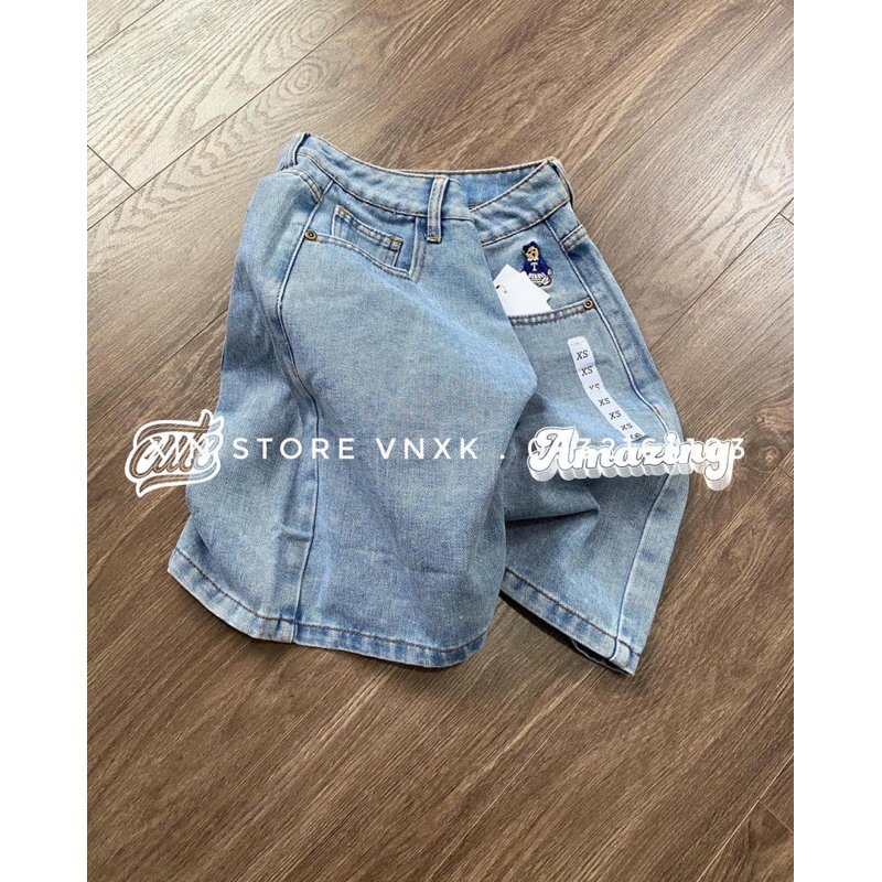 Quần ngố thêu gấu