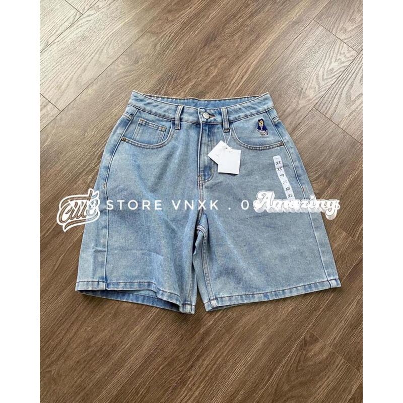 Quần ngố thêu gấu