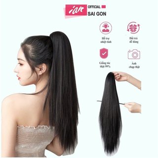 Tóc giả ngoặm thẳng, tóc ngoặm đuôi ngựa thẳng cao cấp