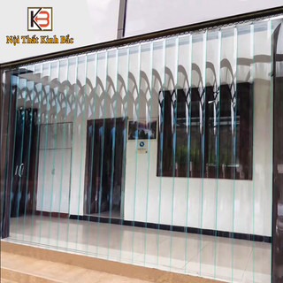 Rèm điều hòa KB chất liệu nhựa PVC trong suốt độ dày 1,5mm