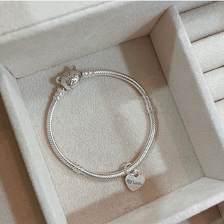 lắc tay bạc nữ Opal Bear miễn phí khắc chữ - trang sức bạc Silvergo